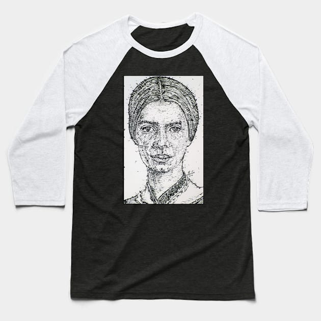 EMILY DICKINSON ink portrait Baseball T-Shirt by lautir